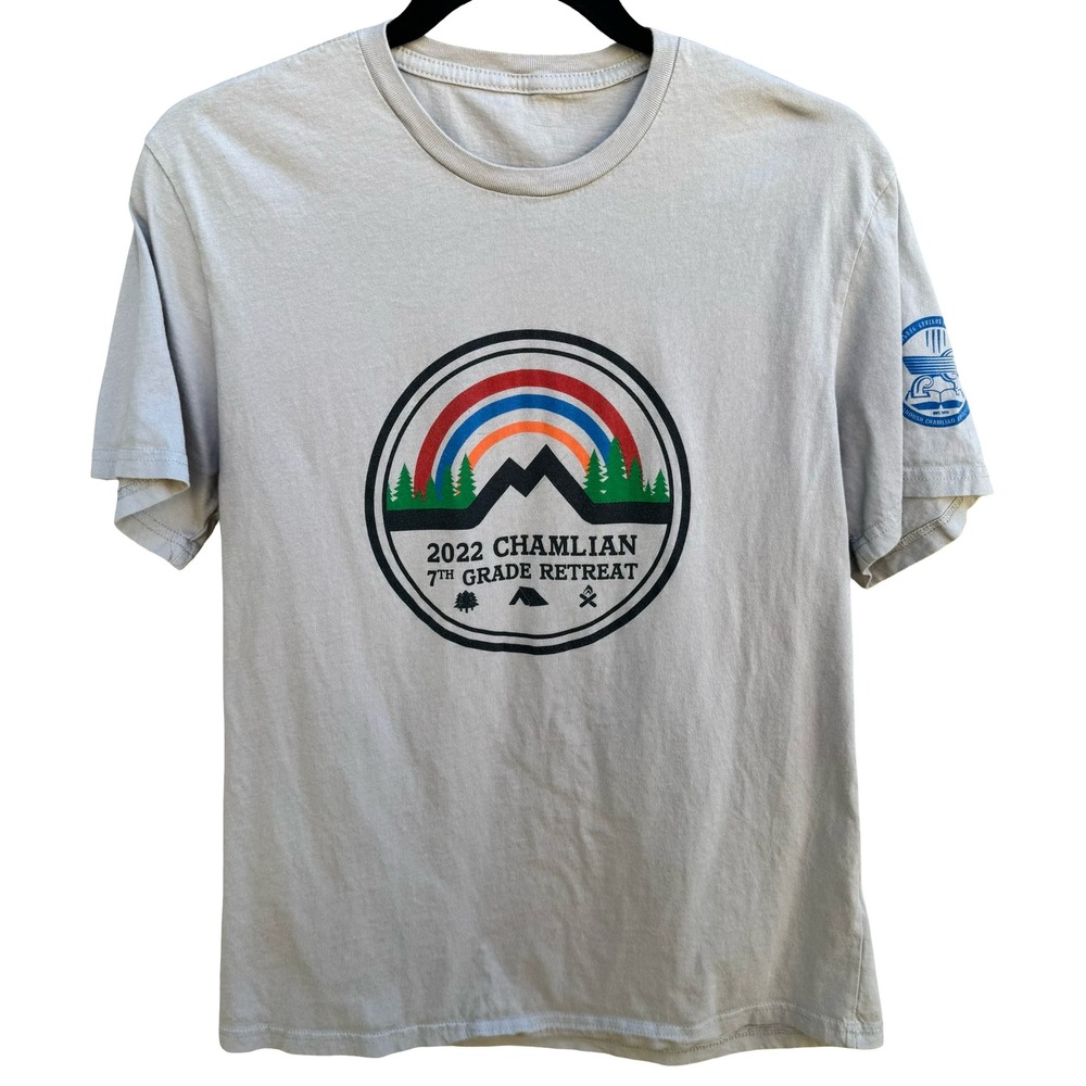 Chamlian 7th Grade Retreat 2022 Graphic Shirt Armenian School Camping Grey S